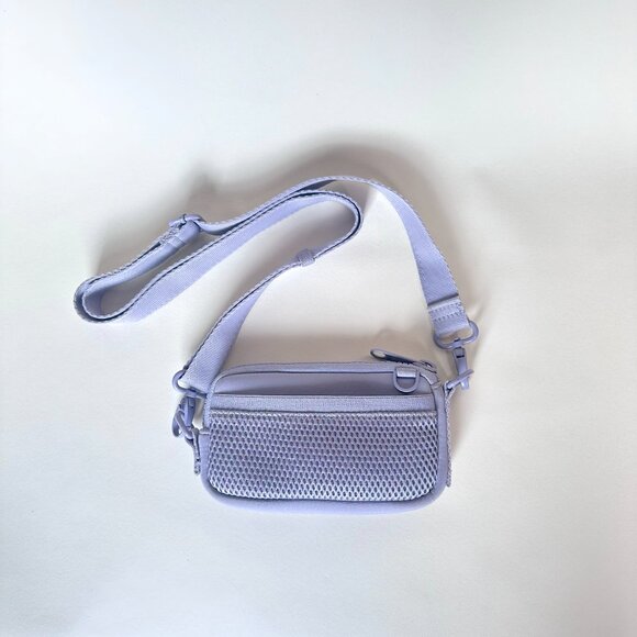 Dagne Dover Mara Neoprene Lilac Phone Sling Crossbody Bag Air Mesh Slip Pocket - Picture 8 of 13